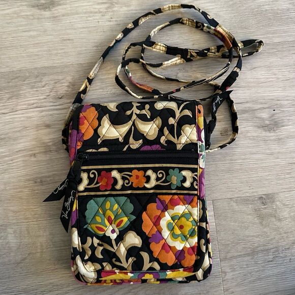 Vera Bradley Suzani Pattern Mini Hipster Crossbody Purse Retired - Picture 1 of 7